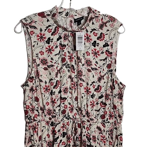Torrid Mini Stretch Challis Hi-Low Dress, Floral Print, NWT, 1X - Picture 2 of 9